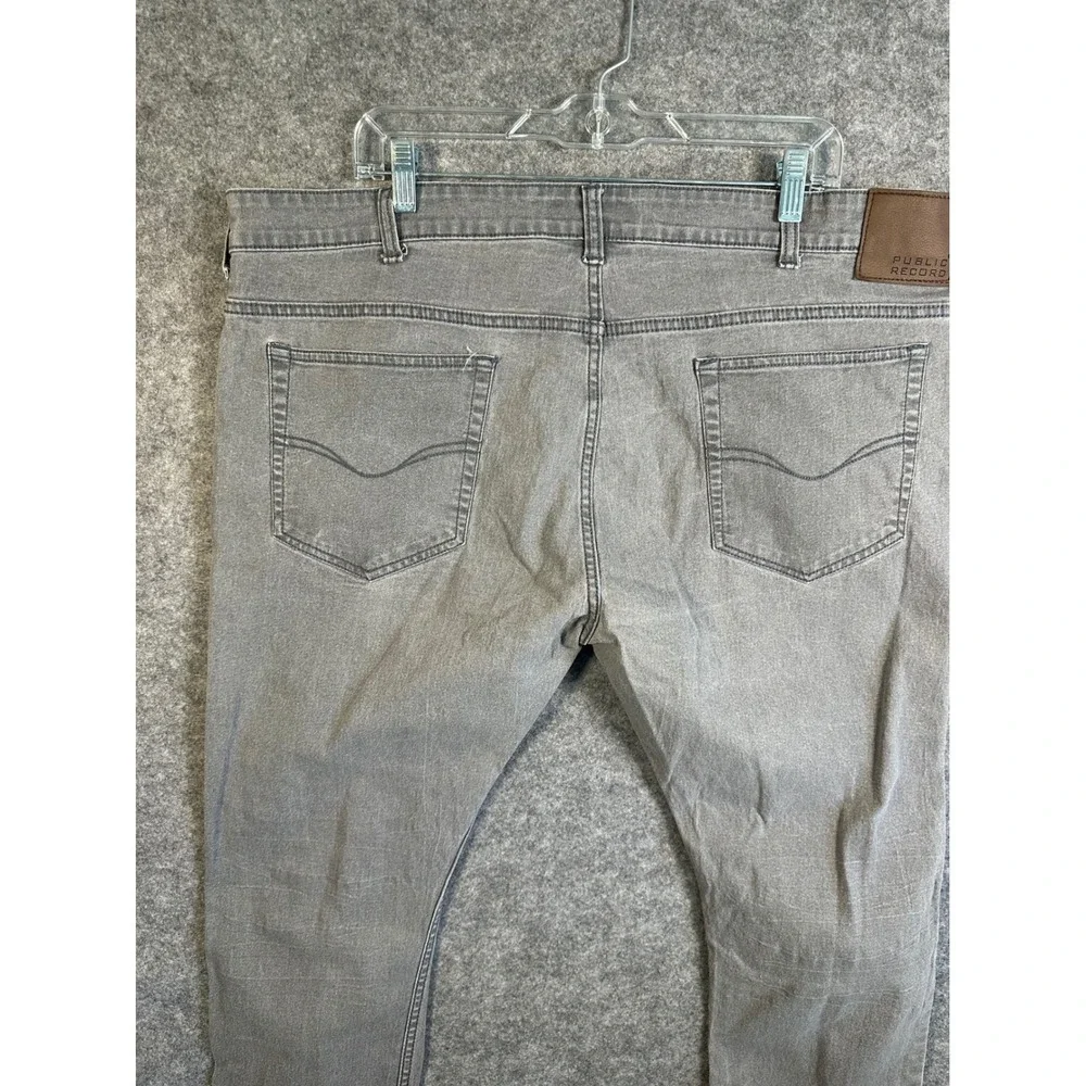 Public Record Mens Gray Slim Fit Stretch Denim Jeans 40W x‎ 30L RN149158